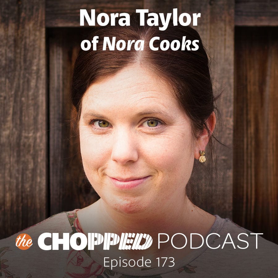 A photo of Nora Taylor with the words, "Nora Taylor of Nora Cooks" at the top.